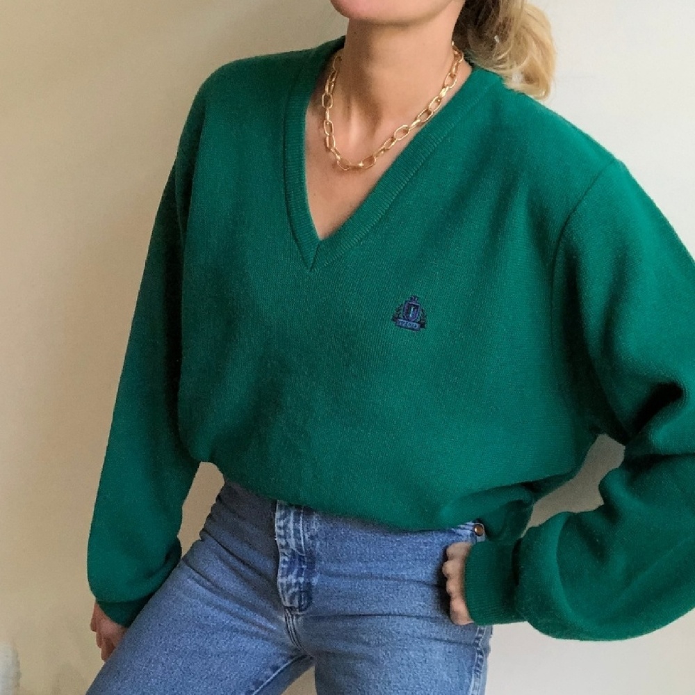VINTAGE izod oversized dolman knit sweater